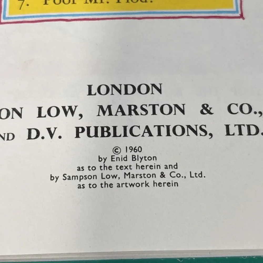 Noddy Goes to the Fair Enid Blyton First Edition 1960 Hardcover DJ Great Britain